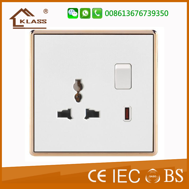 13A UNIVERSAL SWITCH SOCKET WITH NEON